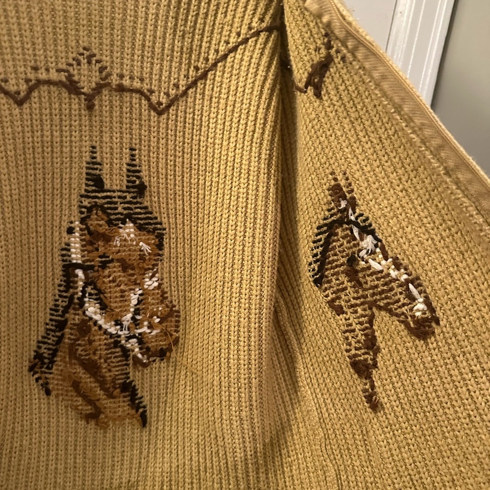 Vintage Knit Horse Sweater mens or womens - Picture 7 of 12